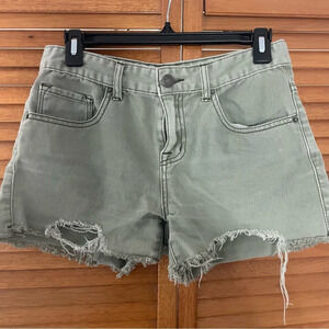 BDG Urban Outfitters Mid Rise Freja Green Vintage Shorts Sz 26W